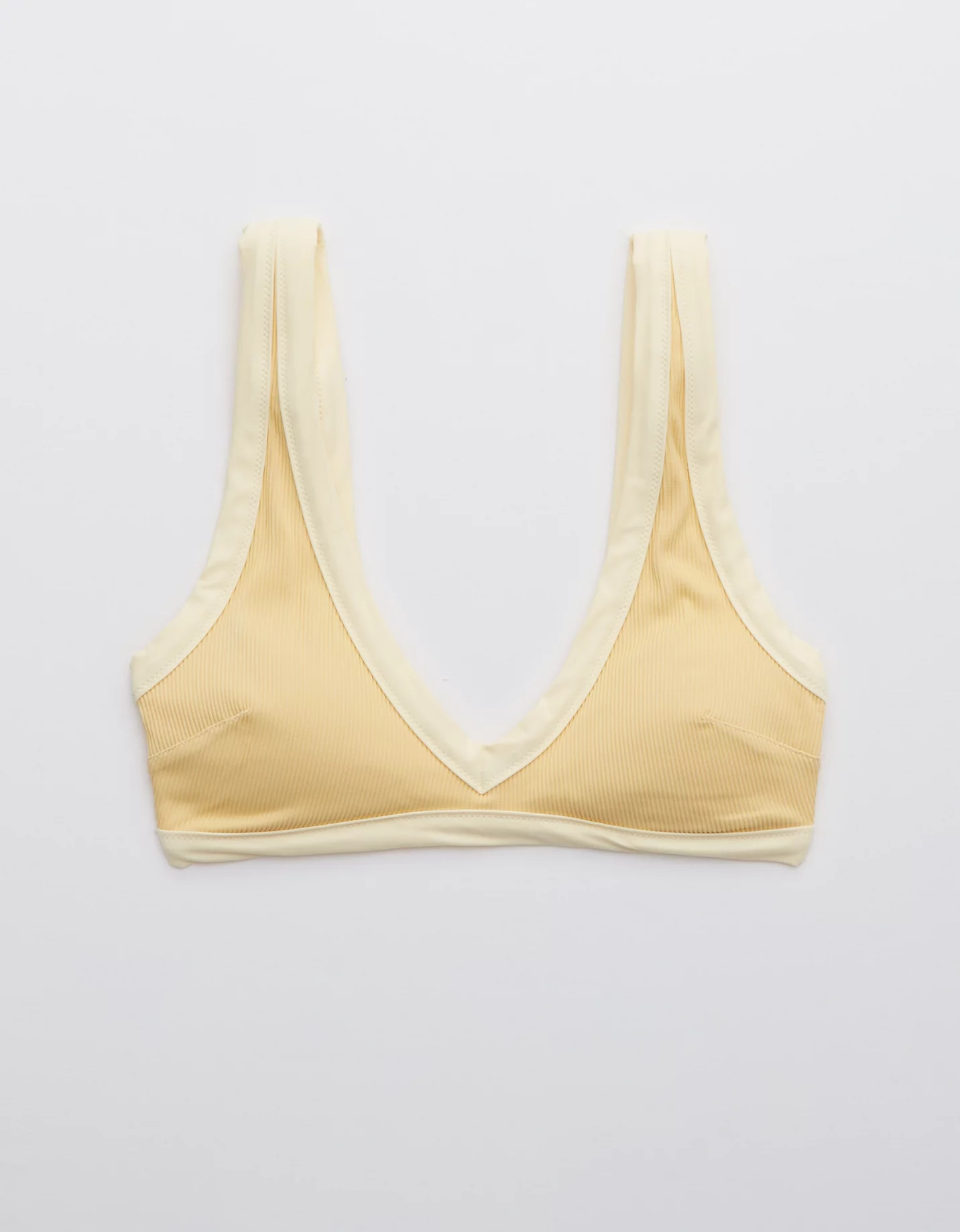 Aerie Ribbed Binding Plunge Bikini Top | American Eagle Outfitters (US & CA)