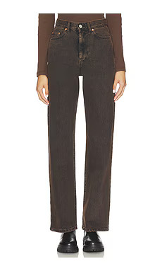 Dr. Denim Echo Straight Jeans in Tar Jet Brown from Revolve.com | Revolve Clothing (Global)