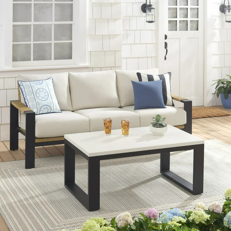 Better Homes & Gardens Ventura Outdoor Steel Patio Coffee Table | Walmart (US)