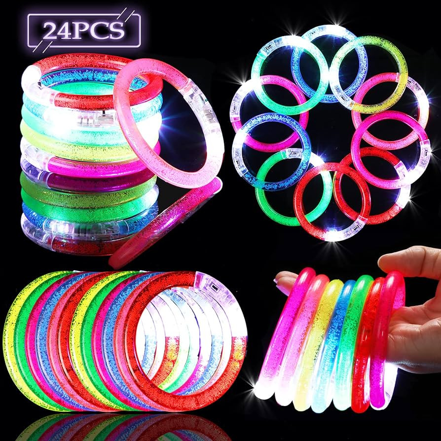 Fidvioi LED Bracelet Set Light Up Glow Sticks Toys Party Favor for Kids, Glow In The Dark Neon Pa... | Amazon (US)