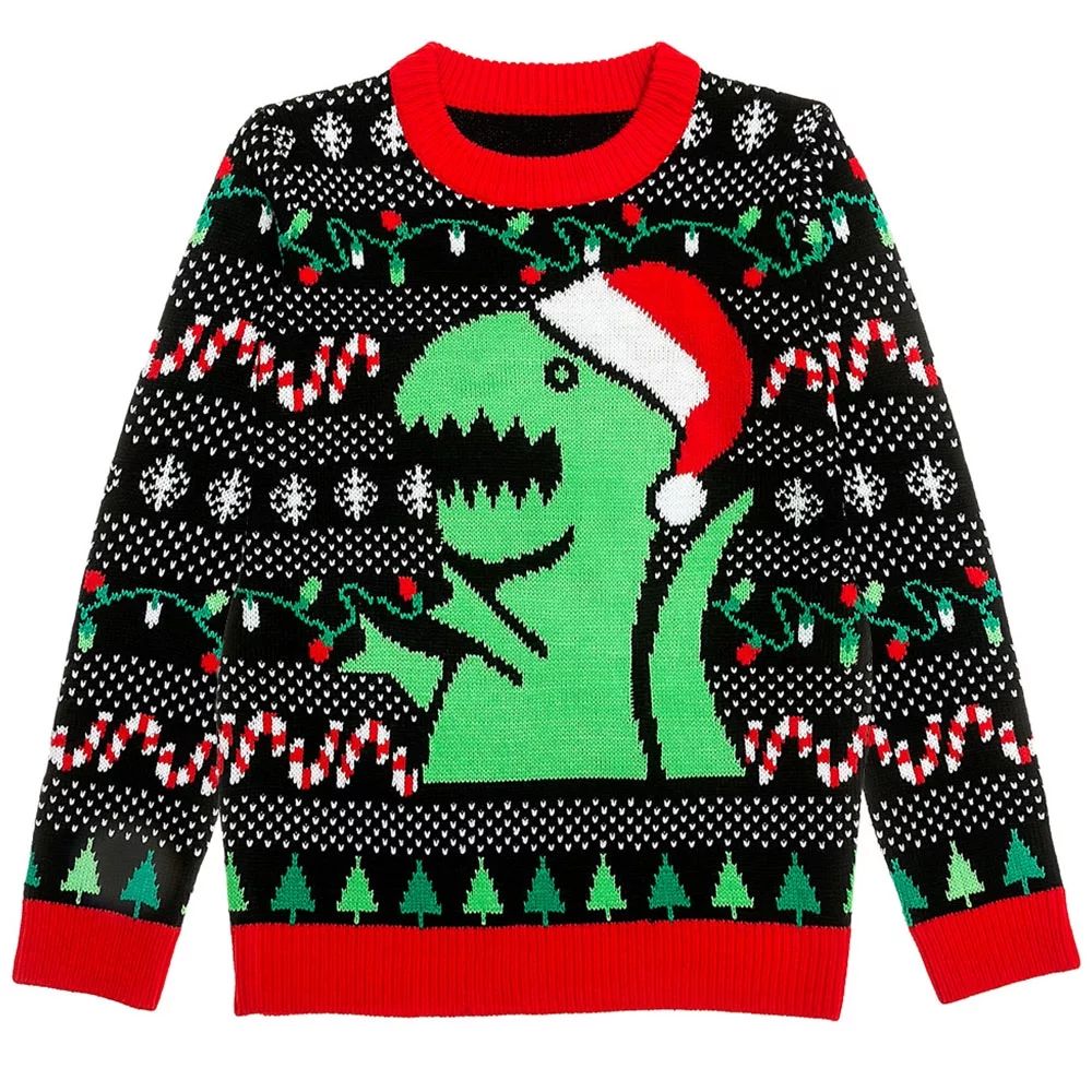 Tstars Mens Ugly Christmas Sweater T Rex Dino Dinosaur Lovers Gift Christmas Gift Funny Humor Hol... | Walmart (US)