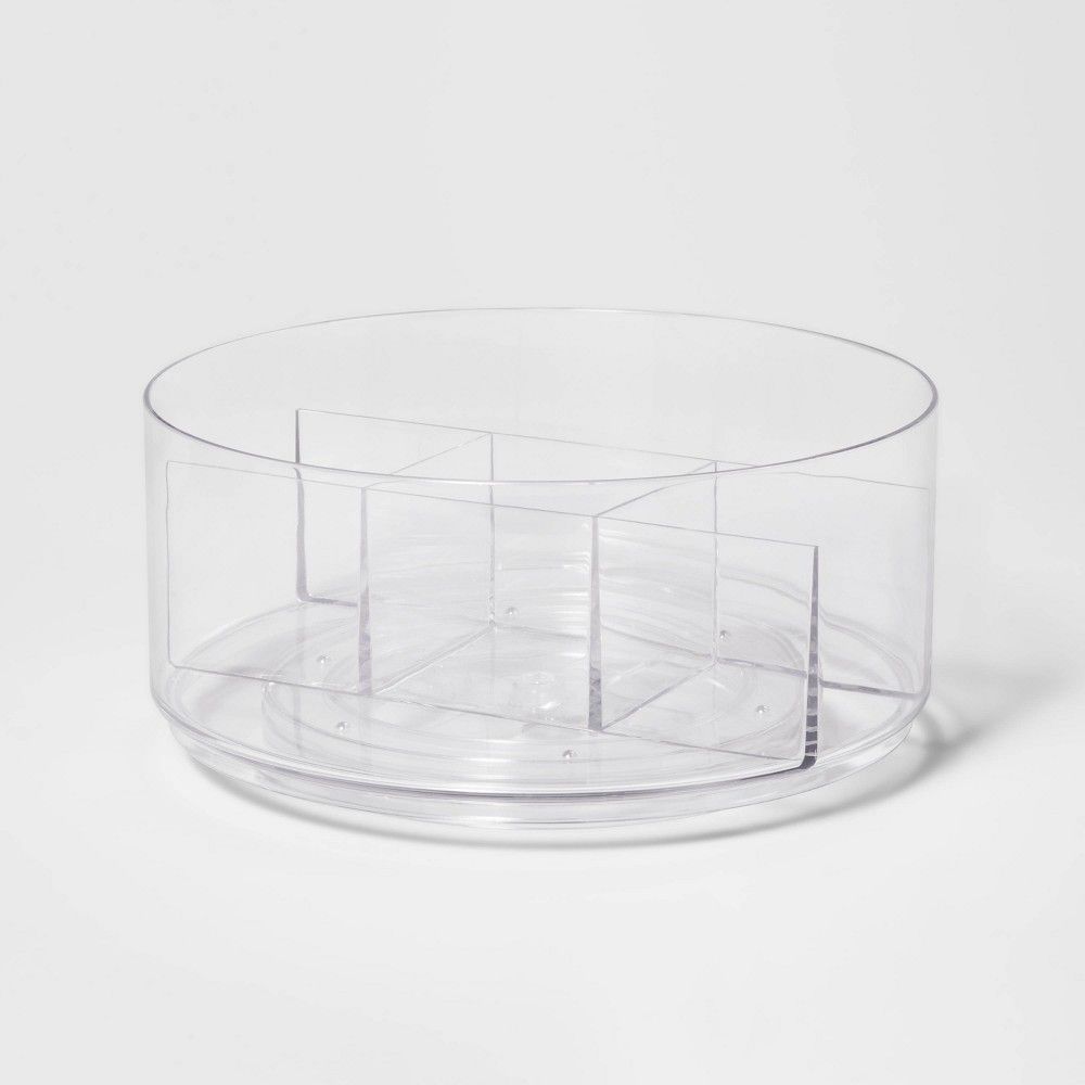 Bathroom Plastic Spinning Turntable Beauty Organizer Clear - Brightroom | Target