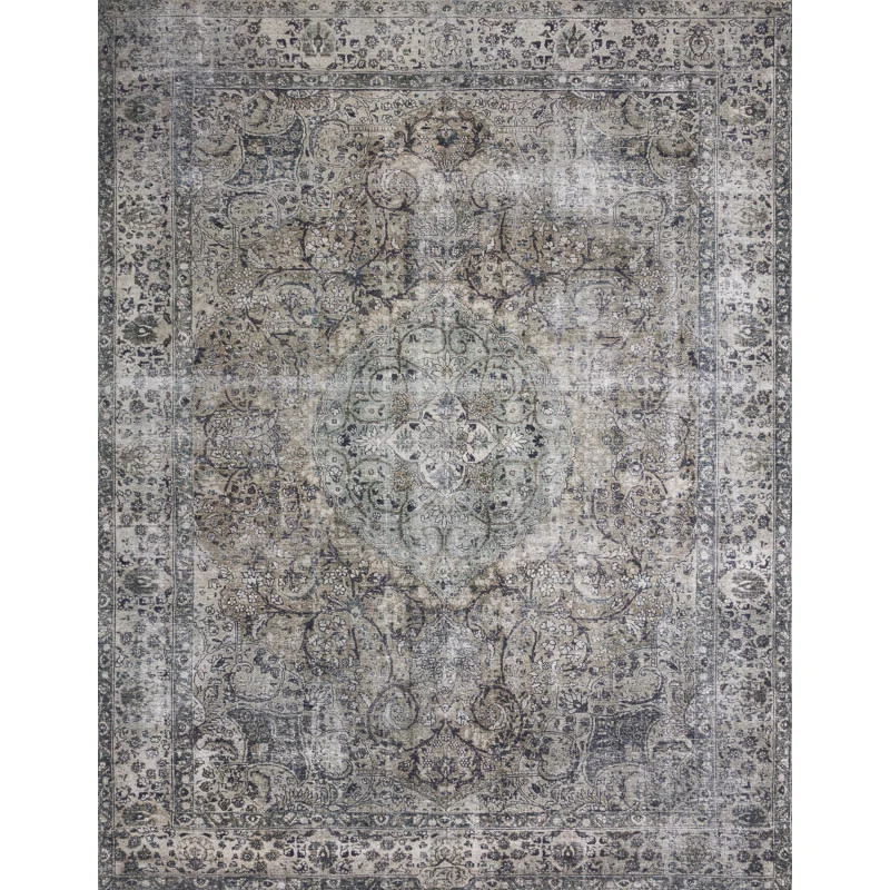 Filipe Oriental Teal /Navy/Taupe/Stone Area Rug | Wayfair North America