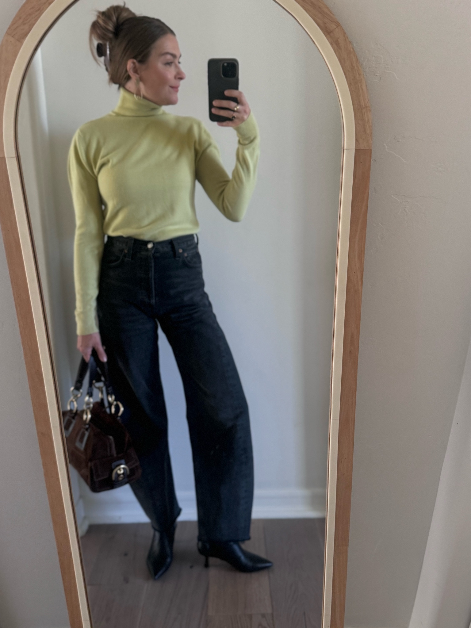 Turtle neck season. It’s cashmere and this pistachio color is perfect for fall winter! Linked similar secondhand below 👇🏻 

#LTKSeasonal #LTKHoliday #LTKStyleTip