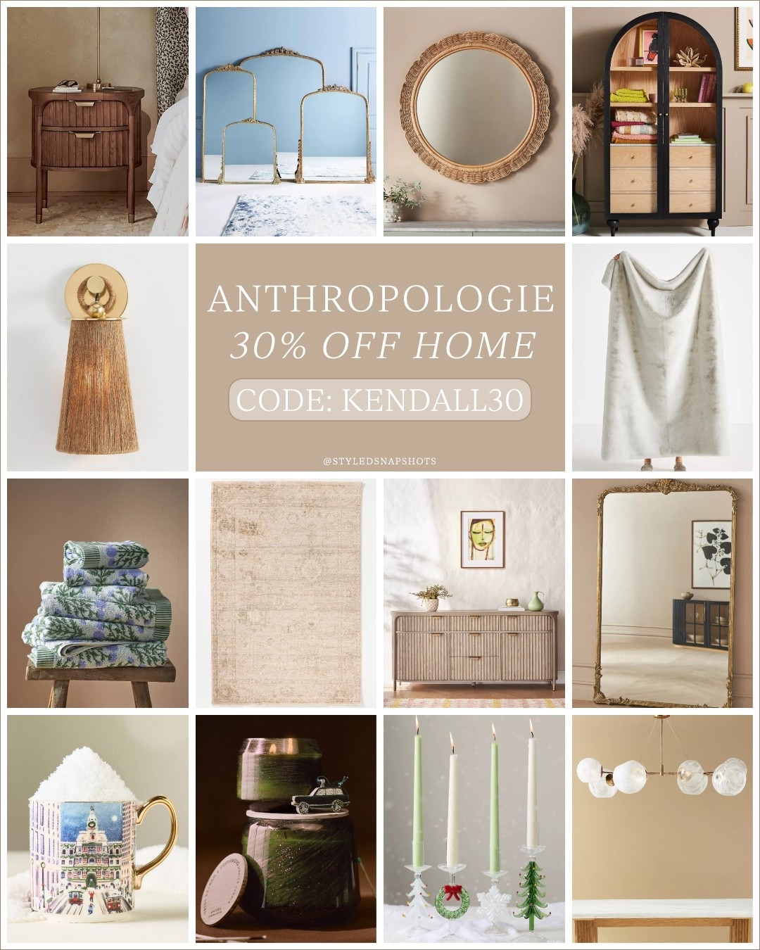 30% off Anthropologie home items with code KENDALL30, ends 11/23

#LTKSaleAlert #LTKHome