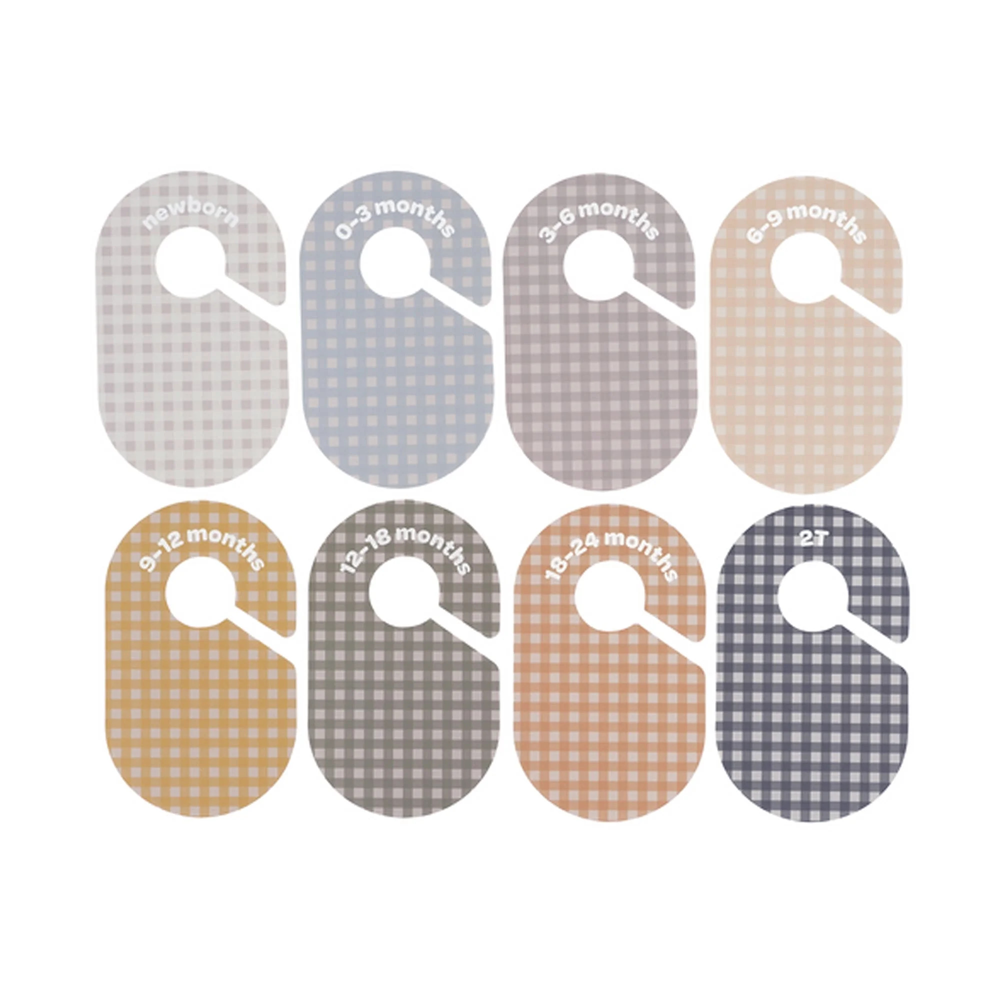3 Sprouts Baby Closet Dividers (Newborn to 24 Months) – Set of 8 - Gingham | Walmart (US)