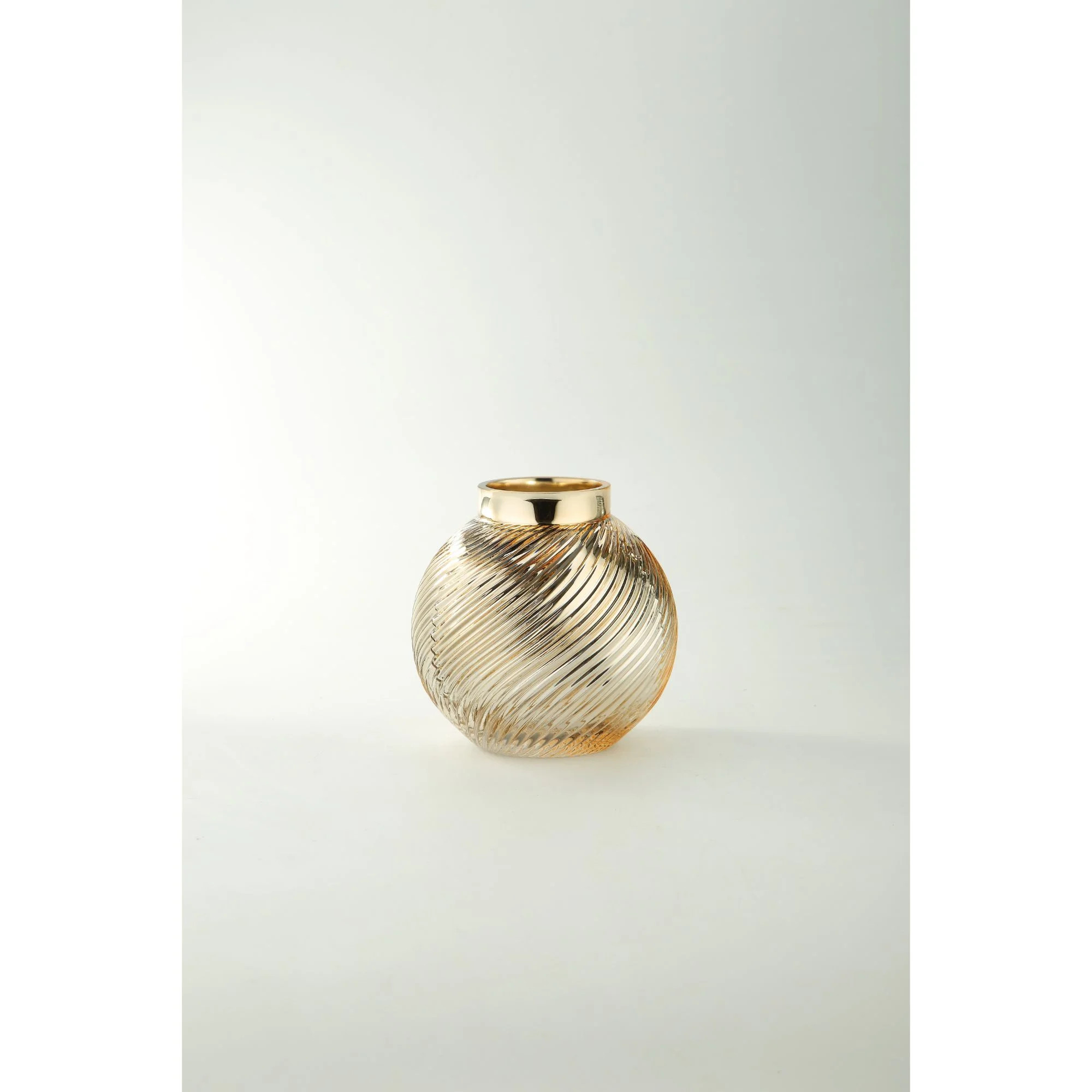 6.5” Metallic Gold Swirl Glass Ball Vase | Walmart (US)
