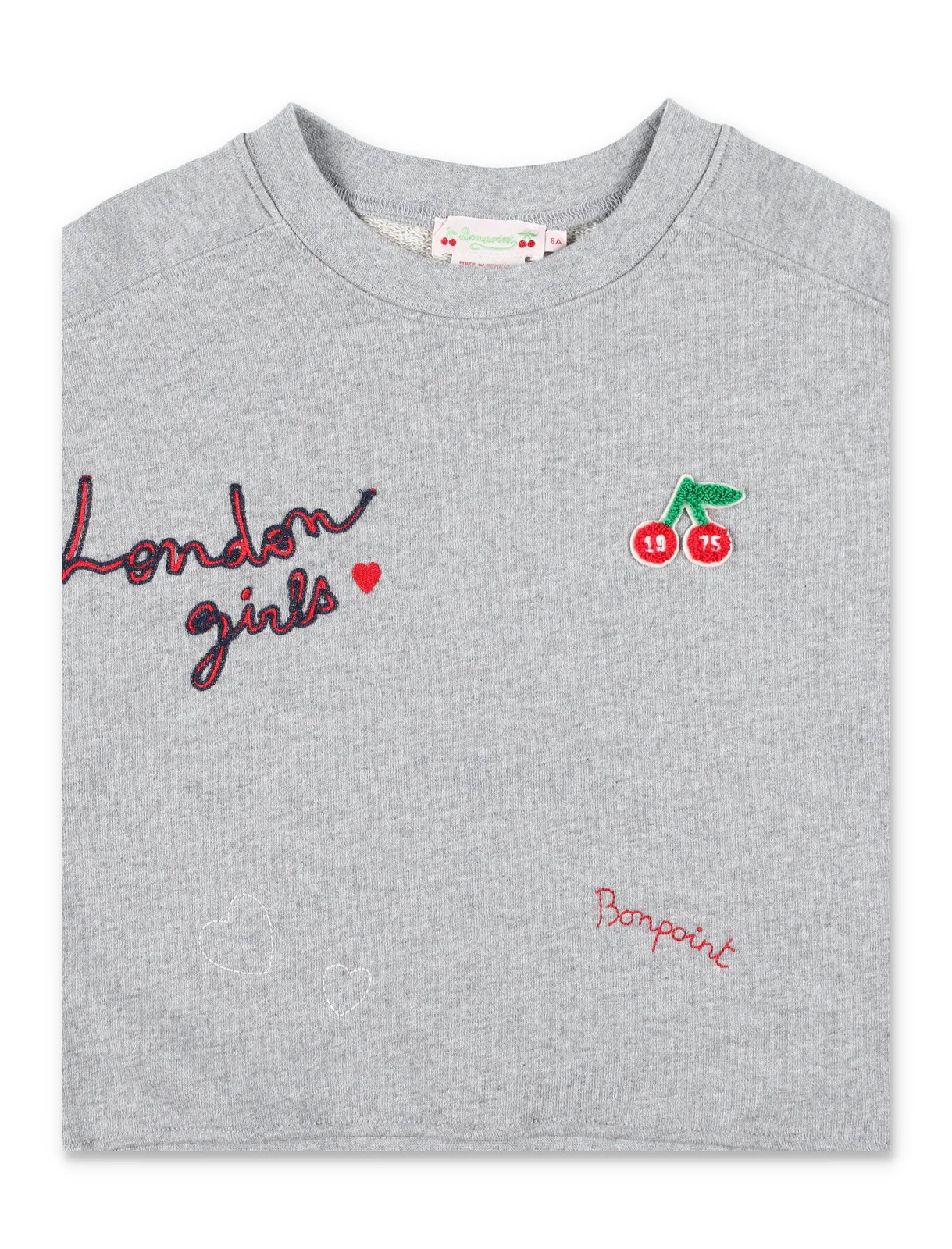 Bonpoint Gena Cherry Embroidered Crewneck Sweatshirt | Cettire Global