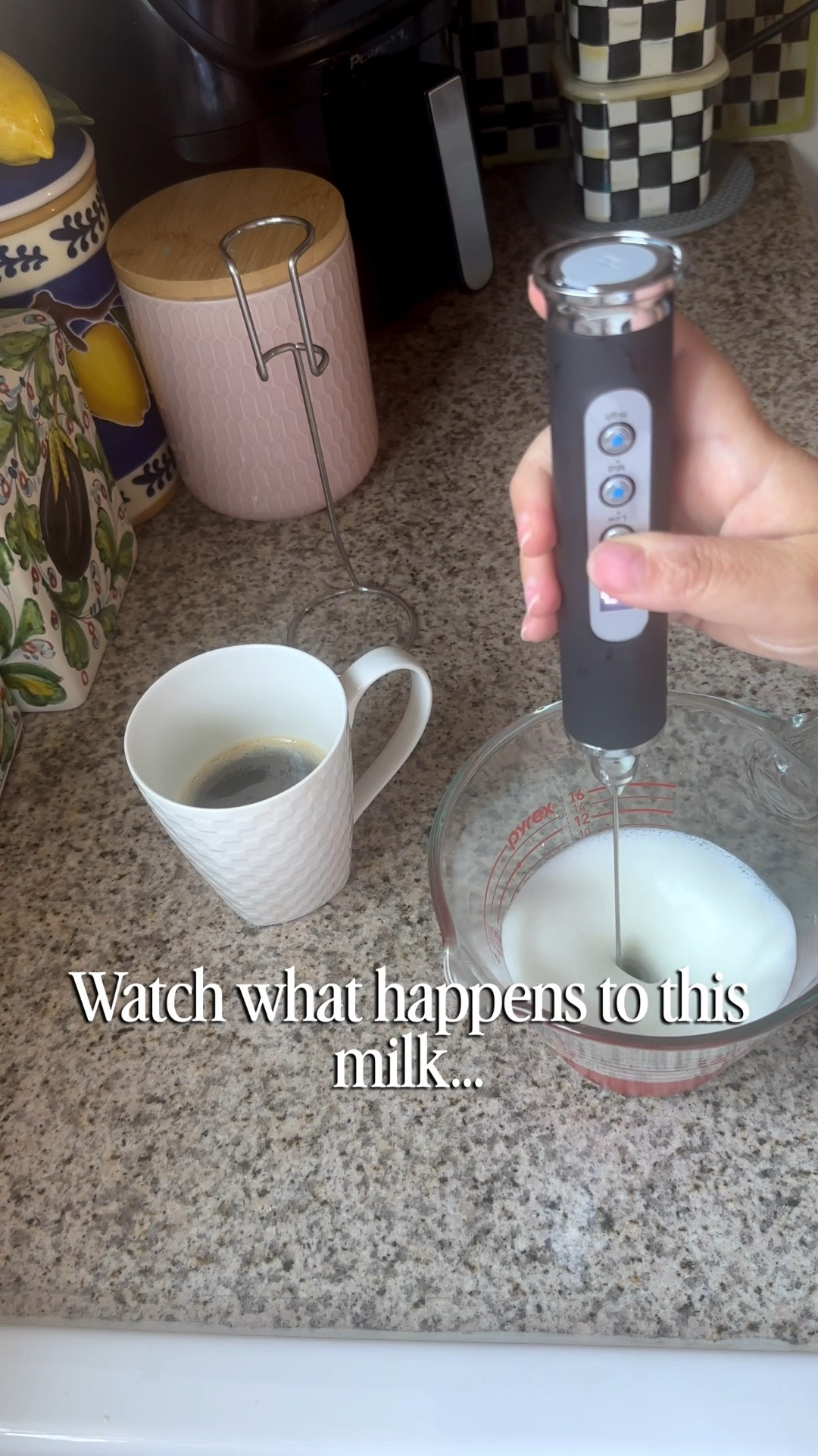 This isn’t just a milk frother… it’s like a mini hand mixer! ☕✨ From café-style foam to fluffy scrambled eggs, this 3-speed rechargeable frother does it all. Waterproof, powerful, and so easy to clean. Linked in my showcase!

#KitchenFinds #CoffeeBar #MilkFrother #KitchenGadgets #HomeCafe #CoffeeLover #KitchenMustHaves #AmazonFinds #CookingTools #DelReyManor #ivfjourney

#LTKmomlife #LTKdayinmylife #LTKfoodie