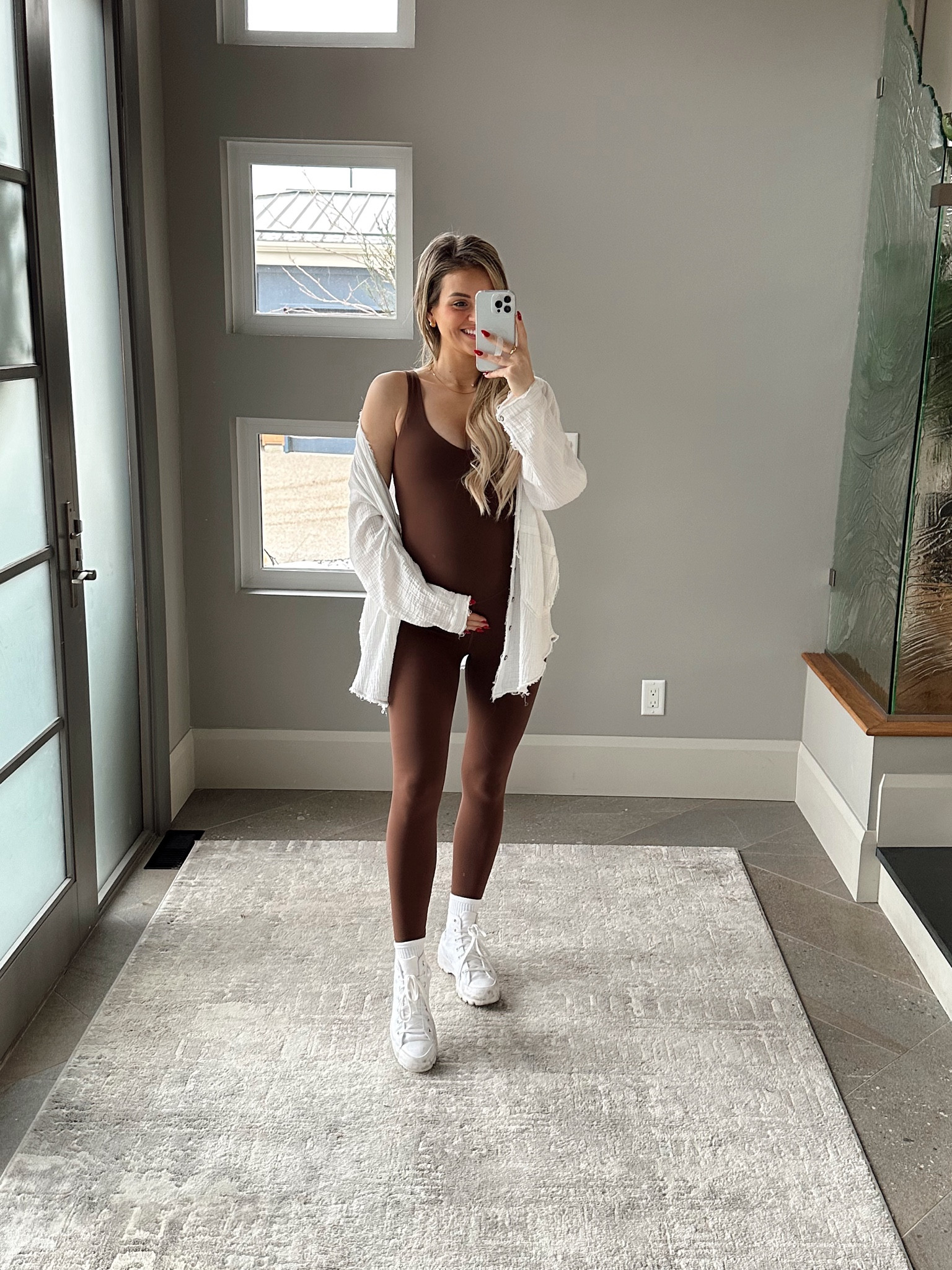 Wearing a 6 in the bodysuit and a small in the white oversized shirt! 🤍✨

#LTKGiftGuide #LTKworkwear #LTKHoliday