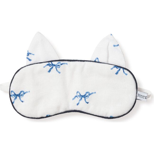 Petite Plume | Adult Eye Mask, Fanciful Bows (White) | Maisonette | Maisonette