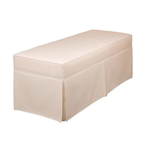My Texas House Clementine Upholstered Skirted Bench, Taupe | Walmart (US)
