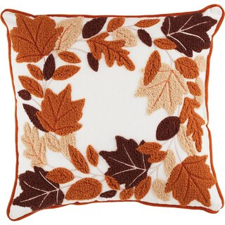 Joyward Embroidered Leaves Pillow, 14 in | CVS Health