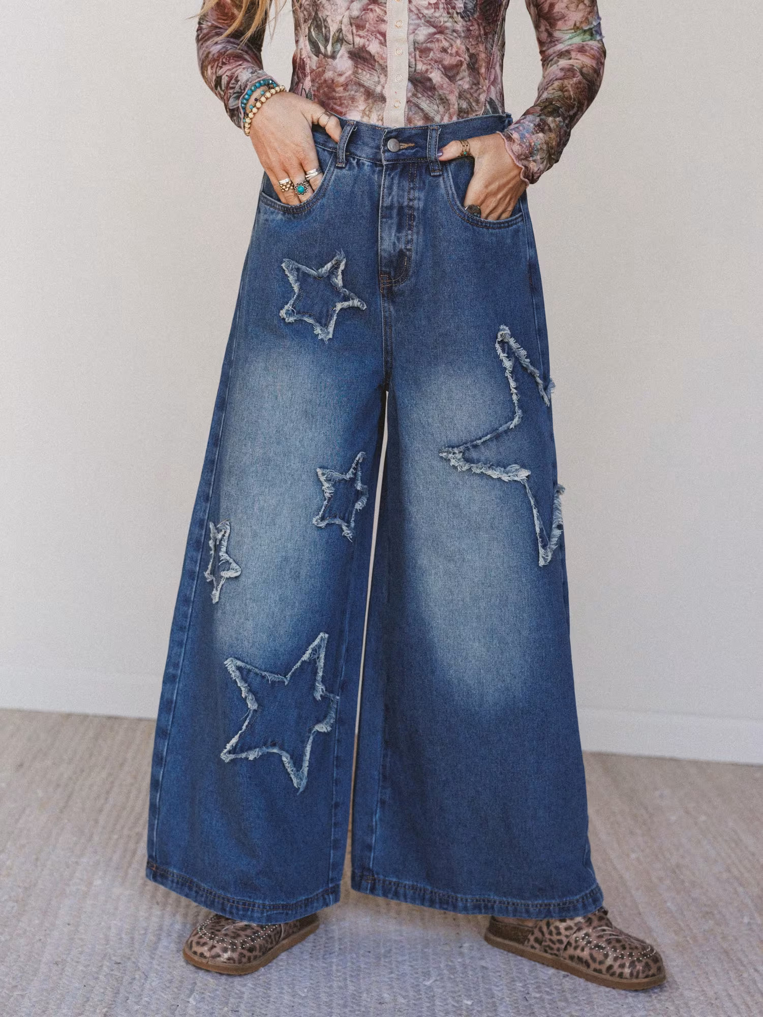 Star Child Wide Leg Jeans — Three Bird Nest | Three Bird Nest