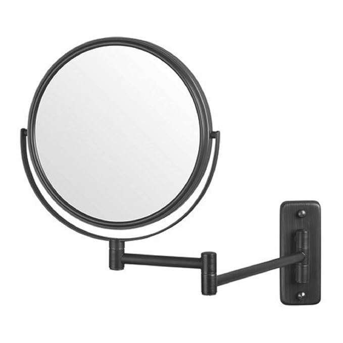 JERDON Two-Sided Wall-Mounted Makeup Mirror - Makeup Mirror with 5X Magnification & Wall-Mount Ar... | Amazon (US)