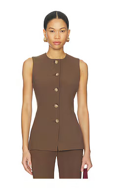 Veronica Beard Jessup Vest in Walnut from Revolve.com | Revolve Clothing (Global)