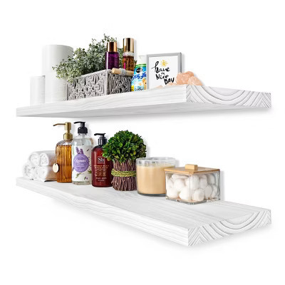 Sorbus 2 Pack 35” Solid Wood Floating Shelves - for Bathroom Decor, Books, Bedroom & Living Room | Target