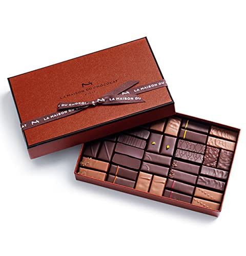 La Maison Du Chocolat Limited Edition Holiday Gift Box 40 Pcs - Milk Chocolate and Dark Chocolate Pack, Gourmet French Chocolate, Christmas Gifts | Amazon (US)