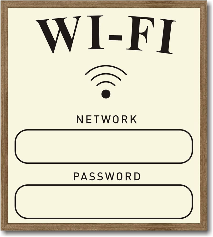 WiFi Sign,2 Pack Magnetic WiFi Password Sign,Airbnb Essentials for Hosts,WiFi Sign for Guests,Hom... | Amazon (US)