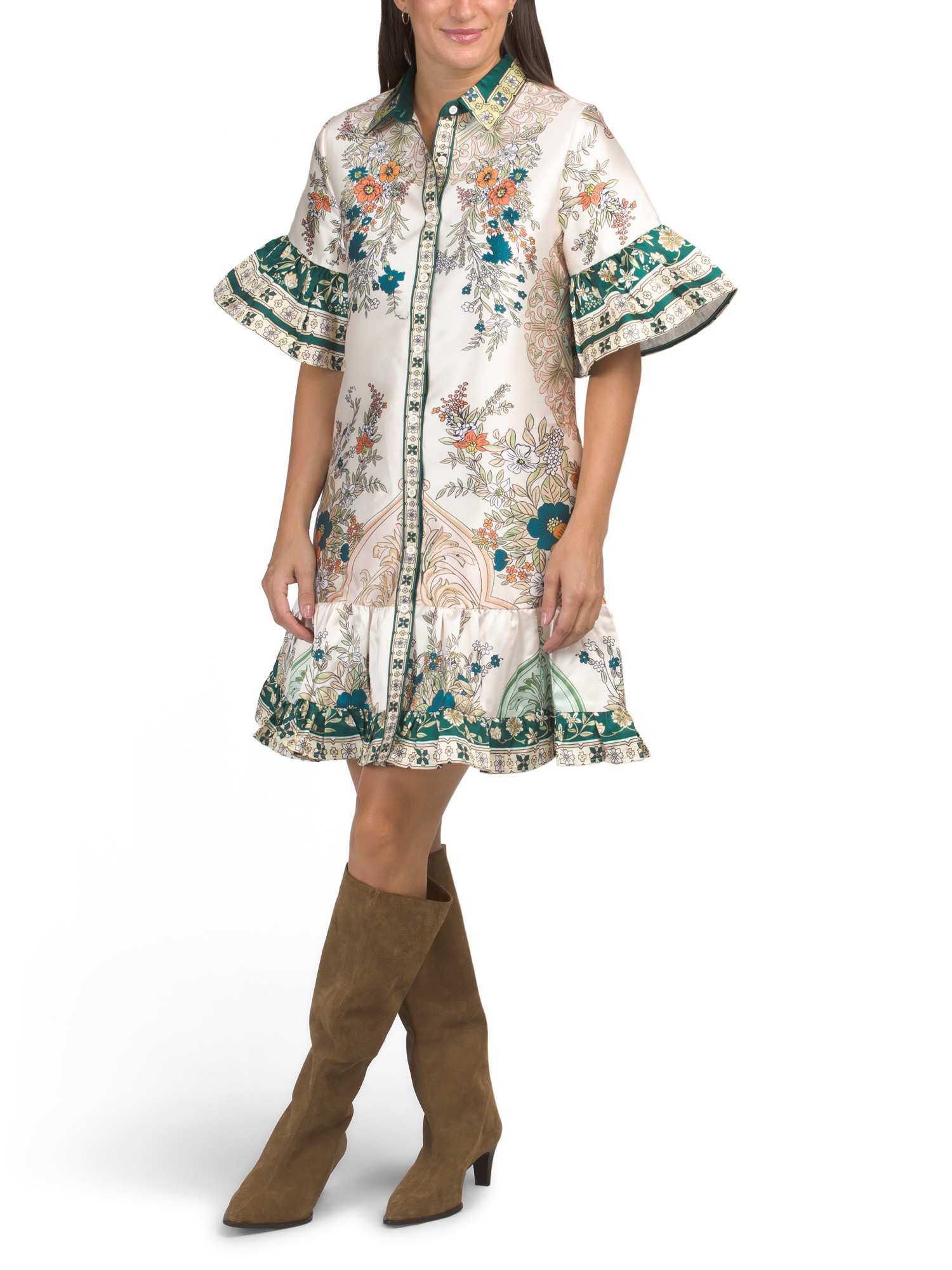 Mikado Bell Sleeve Mini Dress | Women | Marshalls | Marshalls