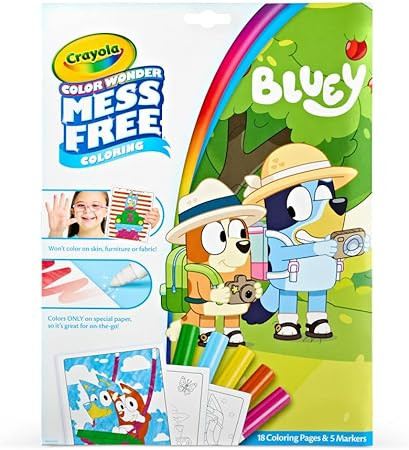 Crayola Bluey Color Wonder Coloring Set, 18 Bluey Coloring Pages, Toddler Stocking Stuffer, Holid... | Amazon (US)