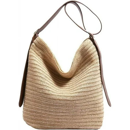 HLSOHJP Slouchy Straw Beach Bag Women Cute Hobo Shoulder Bags Woven Satchel Crossbody Purse Summer Beach Bag Tote Handbag Travel | Walmart (US)