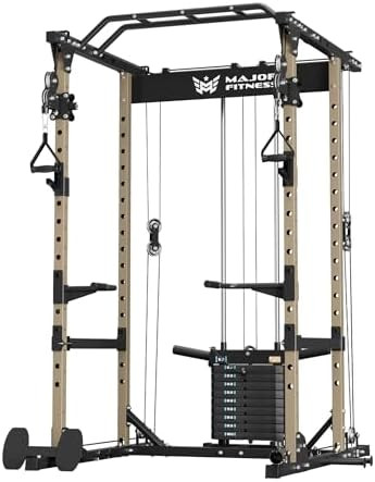 MAJOR FITNESS Drone1 Power Cage - Multi-Function Power Rack for Home Gym, Squat Rack, Cable Cross... | Amazon (US)