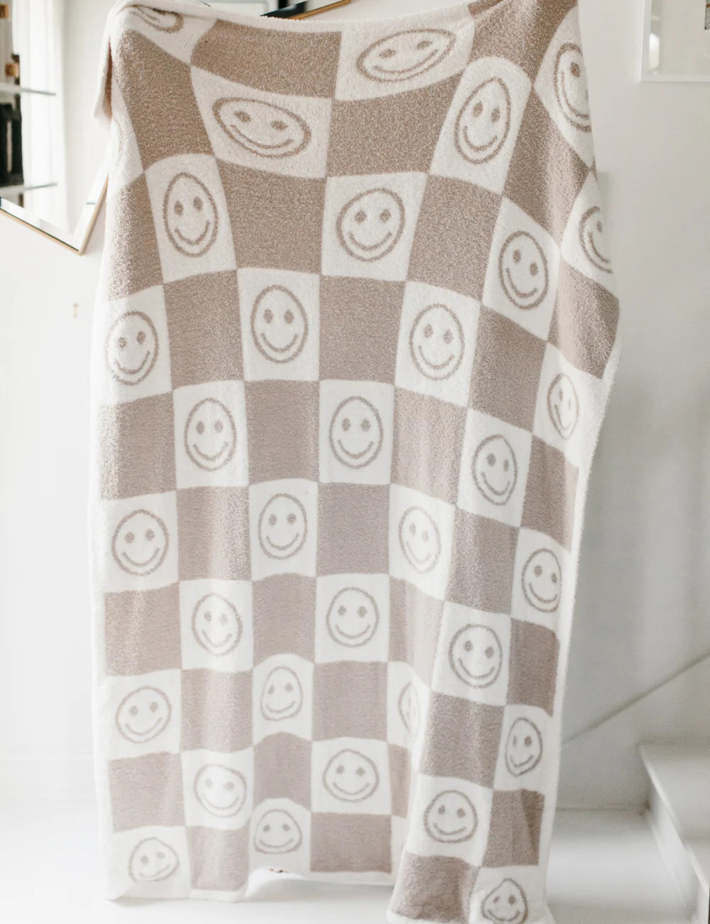 TSC x Tia Booth: Checkered Smiley Buttery Blanket | The Styled Collection