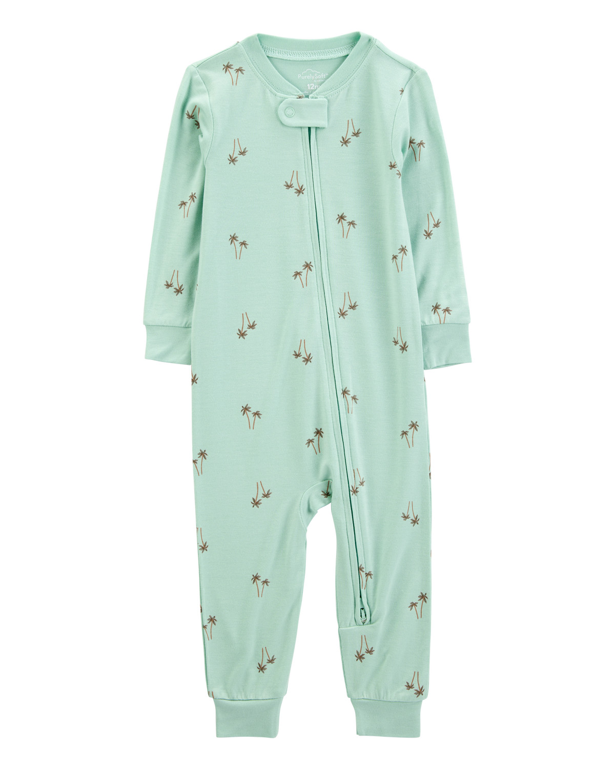 Baby Palm Tree Print PurelySoft Footless 1-Piece Pajamas - Mint - Carter's | Carter's | Carter's Inc