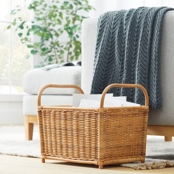 Rectangular Wicker Magazine Holder - Threshold™ designed with Studio McGee | Target