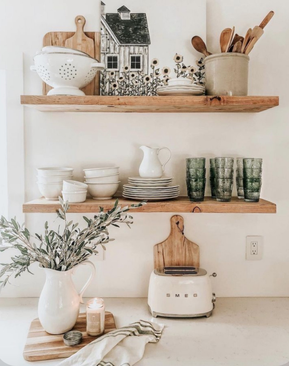 Simple kitchen with a clean aesthetic. I love kitchen floating shelves!

#homesale #homedecorsales #floatingshelves #kitchenaesthetic #cleankitchen #farmhousekitchen #modernfarmhouse #modernkitchen

#LTKsalealert #LTKunder100 #LTKhome