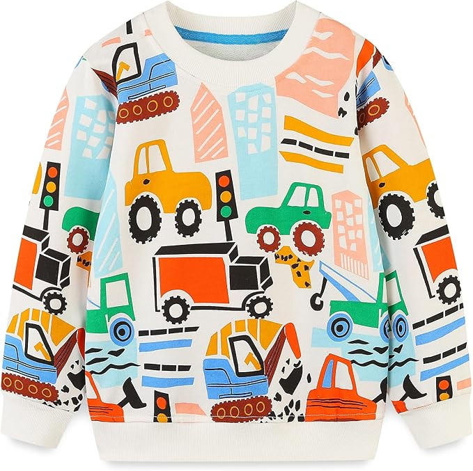 Bumeex Toddler Boy's Cotton Crewneck Sweatshirt 2-7T | Amazon (US)
