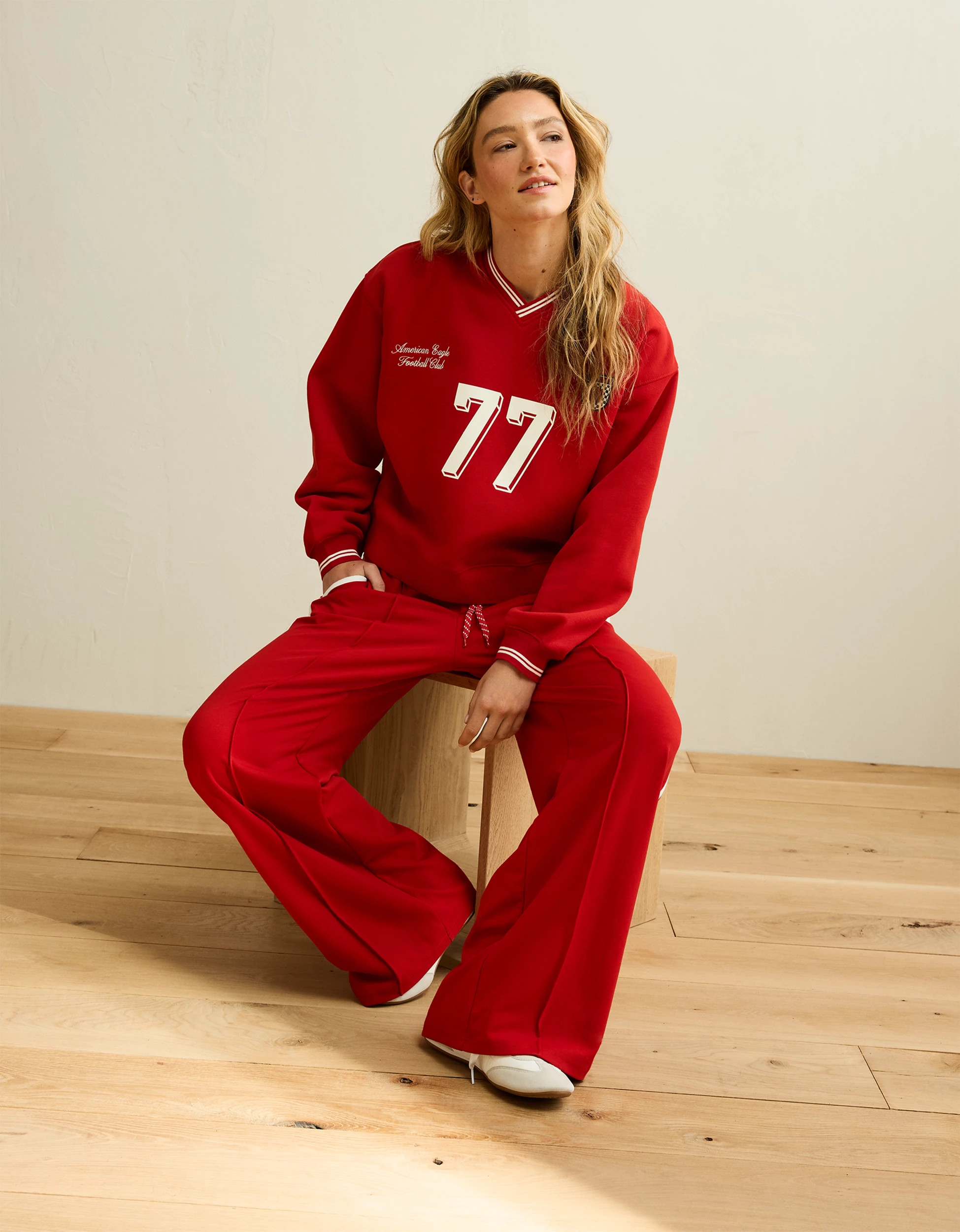 AE x Umbro V-Neck Sweatshirt | American Eagle Outfitters (US & CA)