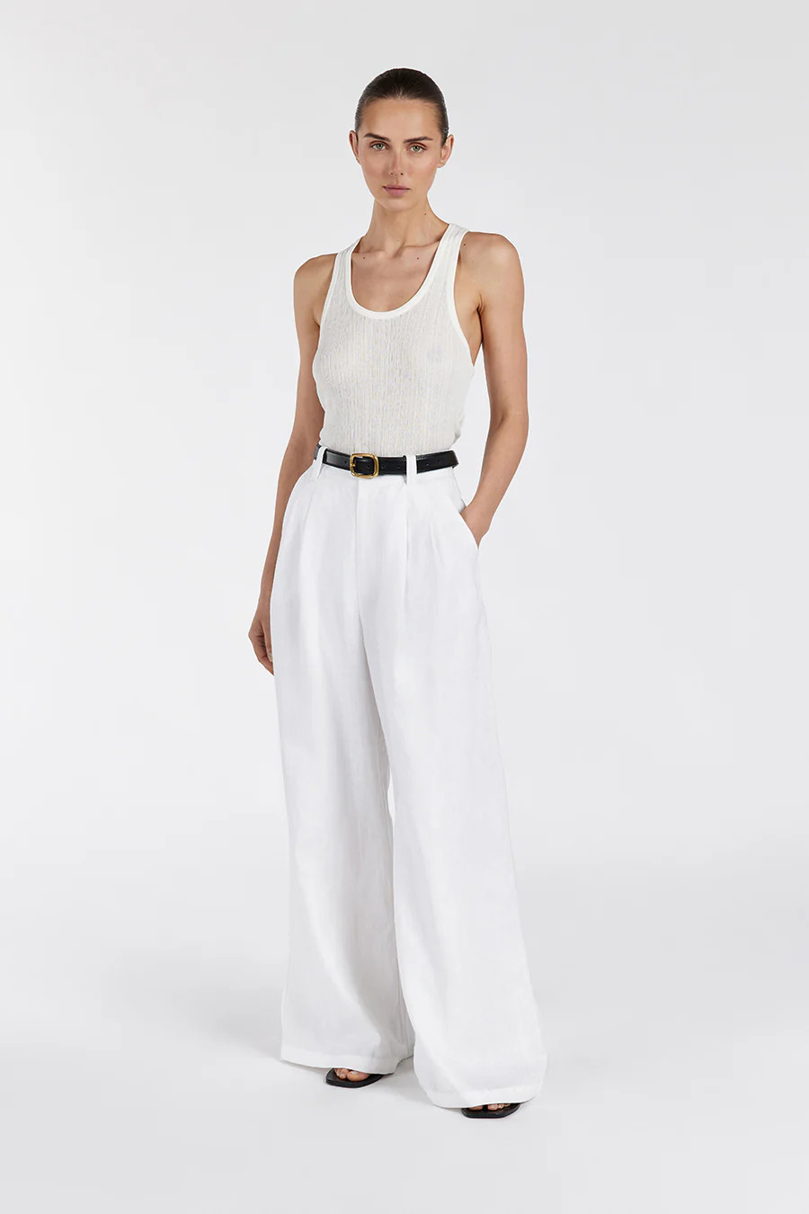 HOLDEN WHITE LINEN PANT | DISSH