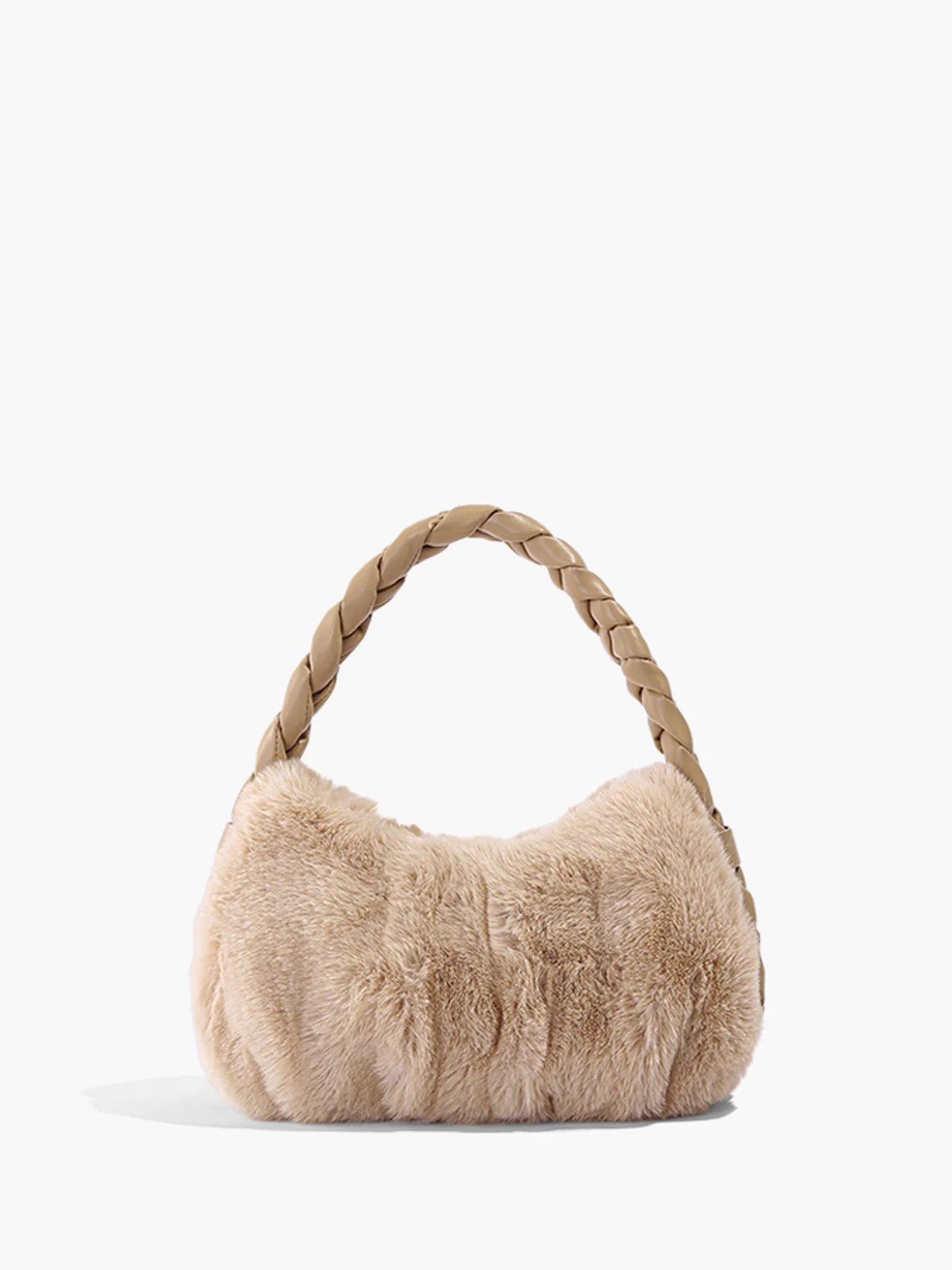 Woven Strap Fuzzy Hand Bag | Commense