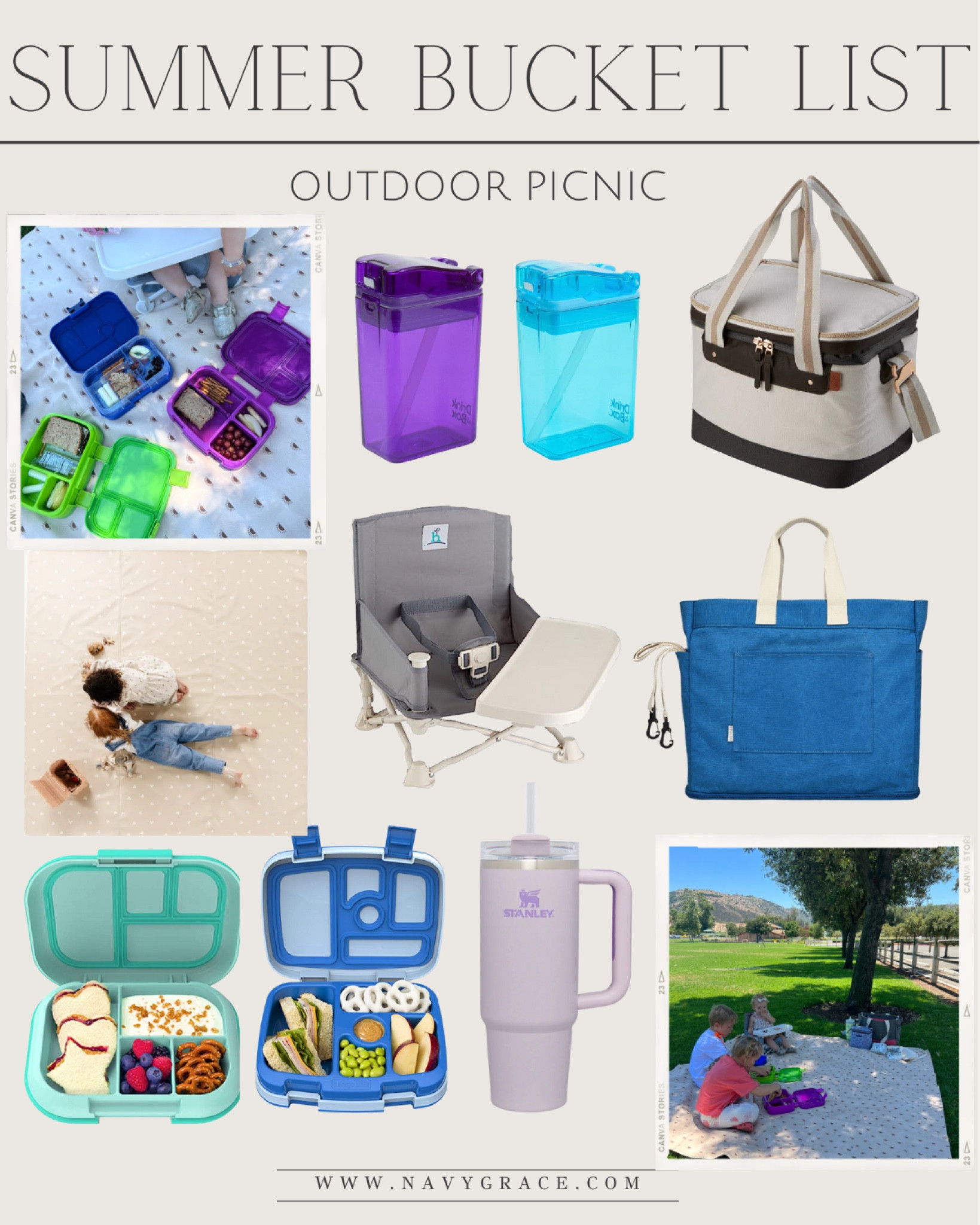 Summer bucket list 
Outdoor picnic 