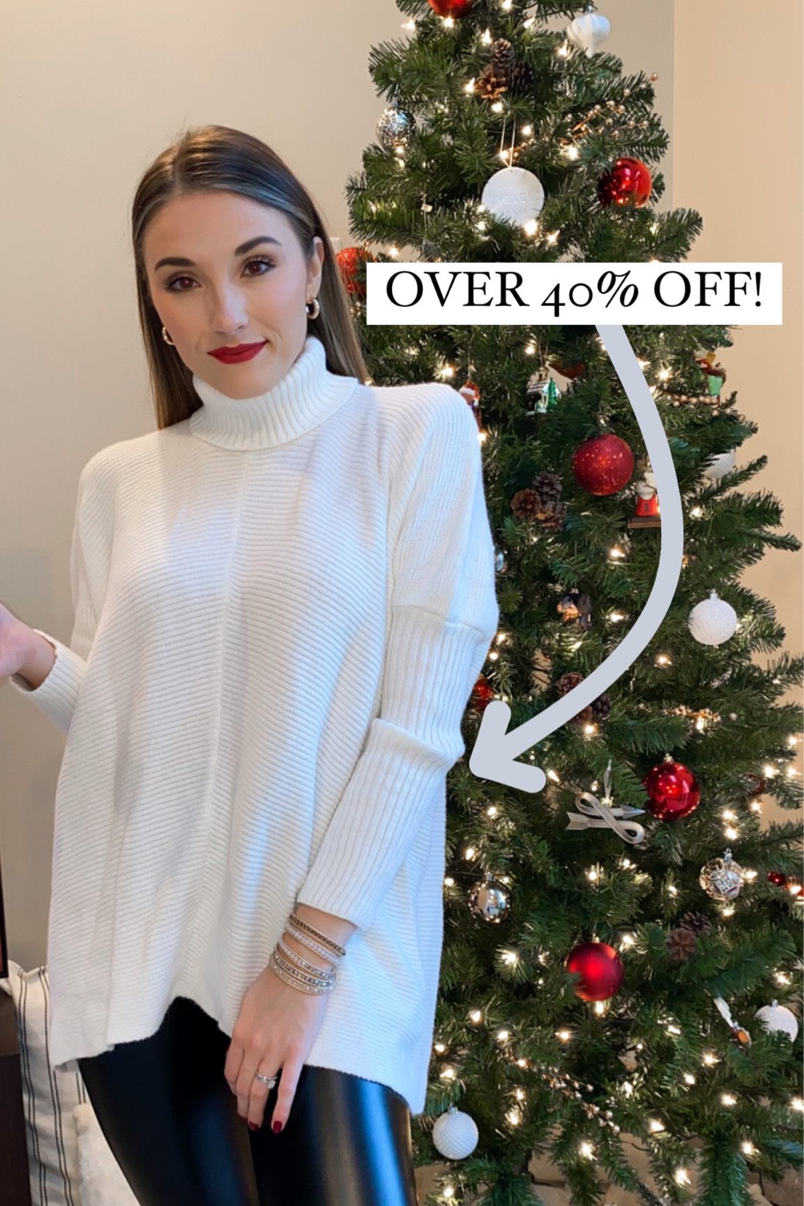 One of my all time favorite sweaters is on major sale right now for limited time only! I have it in white & black (just wore the black one the other day)! Comes in many color options, & can be dressed up or kept casual. I recommend sizing up! 👏🏼 

#LTKunder50 #LTKsalealert #LTKSeasonal