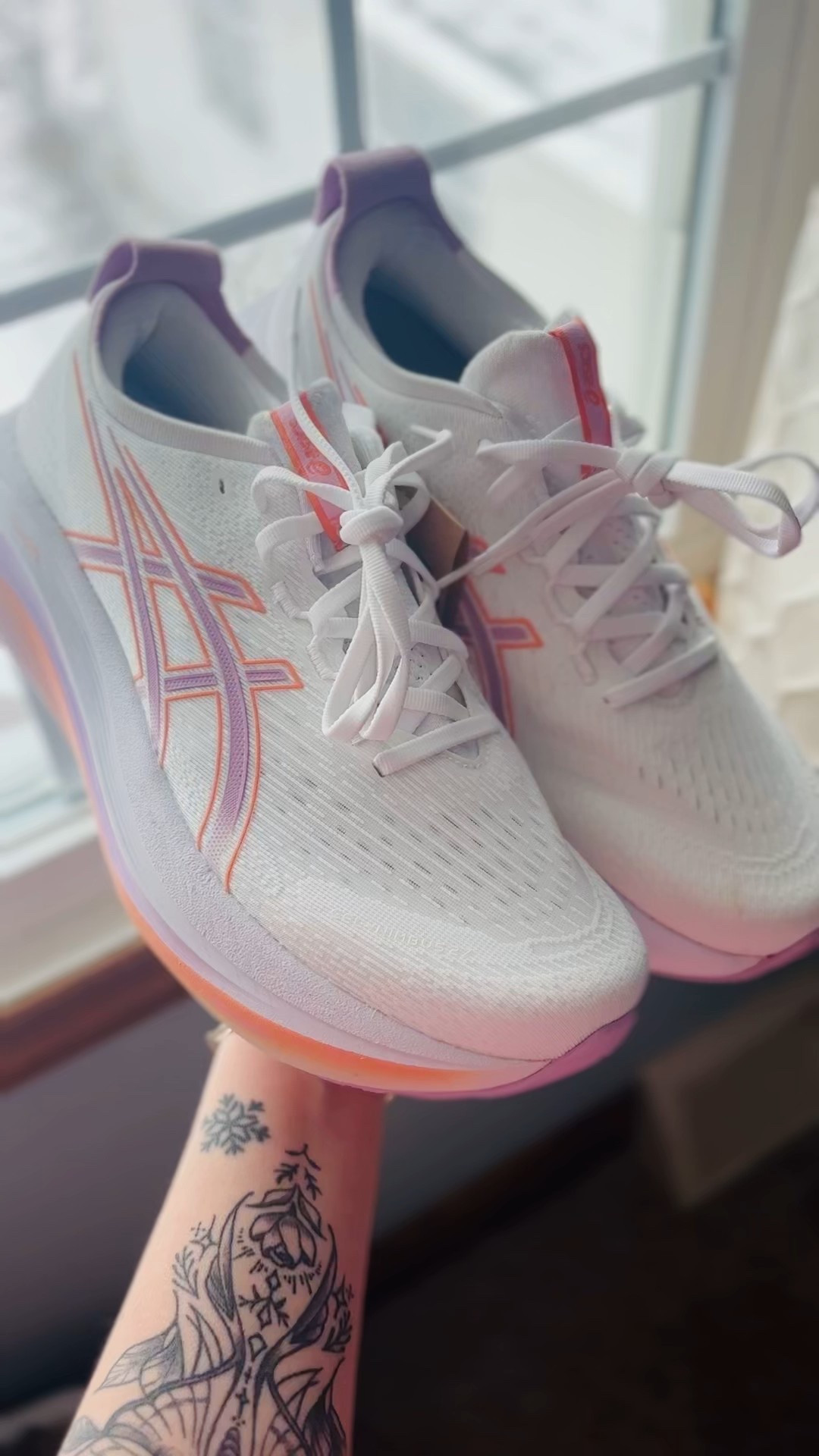 Bouncy, supportive, and beautiful! These shoes feel lightweight and comfortable. I had heard some people say they feel heavy, but that was not my experience at all. They did not weigh me down and actually felt like they were propelling me forward with every step. The cushioning is cloud-like and very responsive. Sized up from an 8.5 to a 9. 

My only small issue was user error. I wore socks that were too short (millennial mistake!), so I recommend longer socks to protect your ankles. Once I adjusted that, everything was great. I jogged and walked for miles with zero discomfort. The colors are also gorgeous and look even prettier in person!


#LTKmorningroutine #LTKselfcare #LTKfitnessgoals