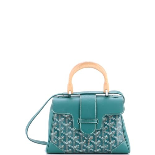 Goyard, Pre-Loved Saigon Top Handle Bag Coated Canvas with Leather Mini, Green | Amazon (US)
