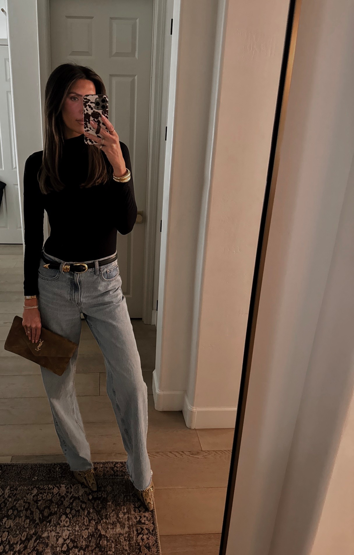 Comfy date night look. Love these loose fitting jeans. I sized up for a relaxed fit and wear an extra long. 

#LTKTall #LTKootd