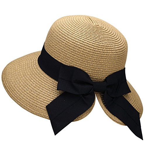 Verabella Beach Hat Lightweight Women's Foldable/Packable Straw Sun Hat,Nature | Amazon (US)