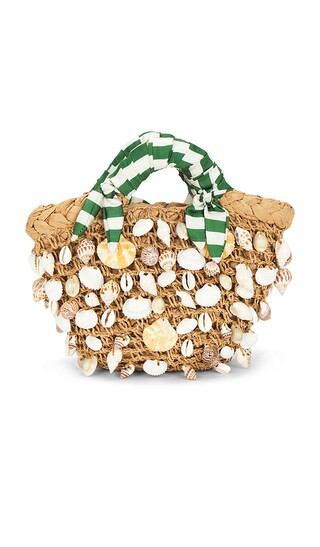 Shelly Bag in Natural & Green Stripe | Revolve Clothing (Global)