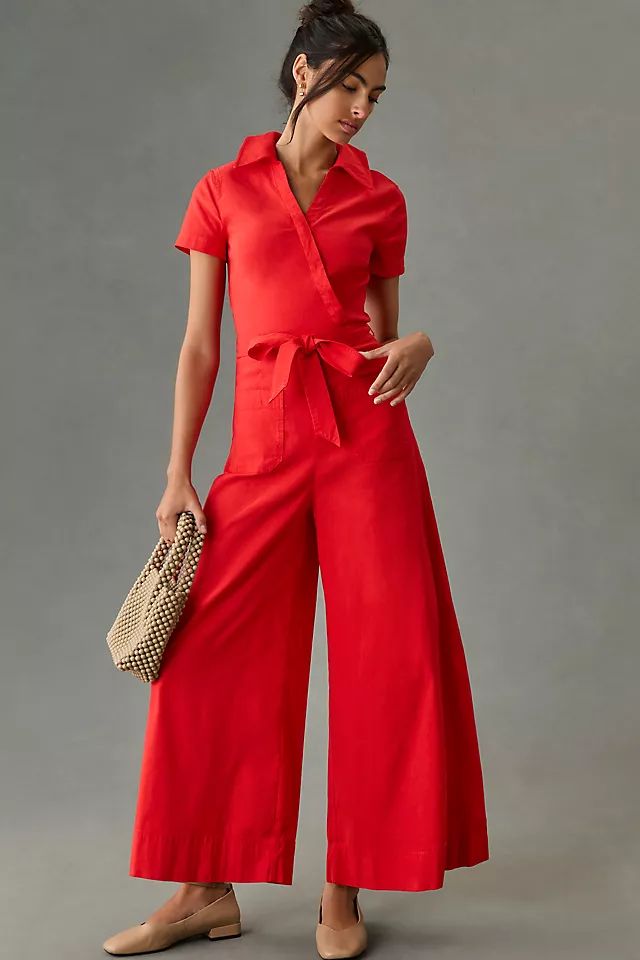 Maeve Wrapped-Culotte Jumpsuit | Anthropologie (US)