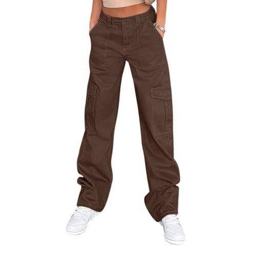 Lepunuo Cargo Pants for Women High Waisted Casual Pants Baggy Stretchy Wide Leg Y2K Streetwear wi... | Amazon (US)