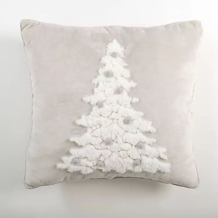 Faux Fur Christmas Tree Pillow | Kirkland's Home