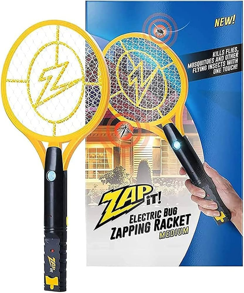 Zap It! Electric Fly Swatter Racket & Mosquito Zapper - High Duty 4,000 Volt Electric Bug Zapper ... | Amazon (US)