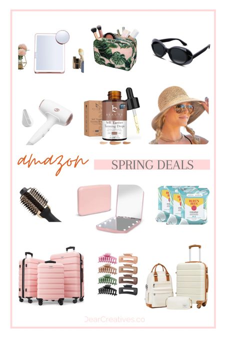 Hey beauties and fun loving travelers. The Amazon spring sales and deals are so worth taking advantage of. Finds deals on travel essentials and refresh your makeup and beauty products. Best finds for luggage, sunglasses, sun hats, self tanners, travel blow dryers, travel mirrors, makeup bags, hair clips, swimsuit coverups & more! What types of things are you looking for? What’s the best deal you have found? These are a few of my favorites. #beauty #travel #amazonspringsale #spring #summer 

#LTKbeauty #LTKtravel #LTKsalealert
