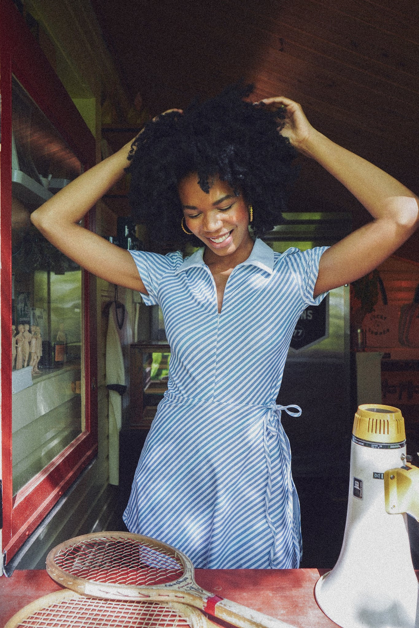 The Ivy Dress - Chambray Stripe | Smith and Quinn