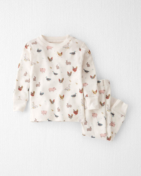 Baby Organic Cotton Pajamas in Farm Friends Print | Carter's Inc
