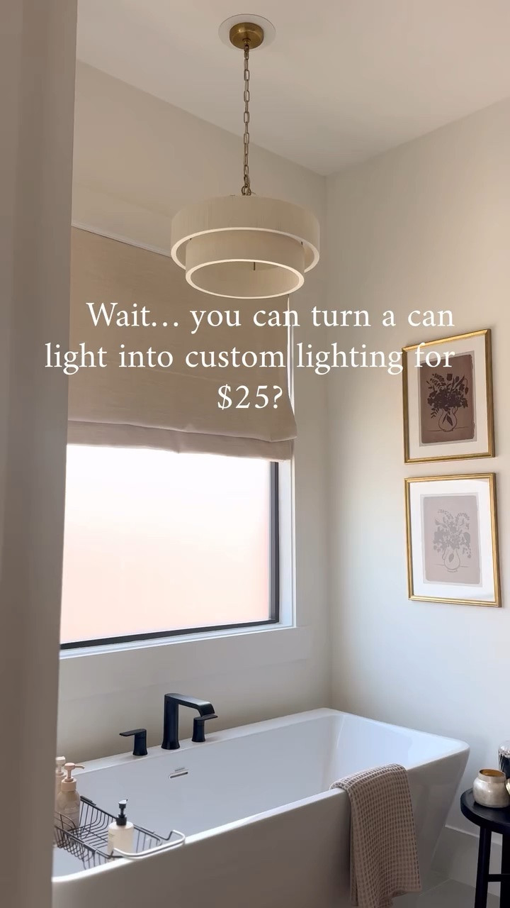 ✨ Wait… you can turn a can light into custom lighting for $25?

I thought adding a chandelier or pendant light meant hiring an electrician and rewiring the ceiling.

Turns out, all I needed was this $25 Amazon conversion kit.

It transforms an existing can light so you can hang a pendant or chandelier without demo, drywall repairs, or major electrical work. We used it above our bathtub, but you could use it anywhere you wish you had a hanging light fixture instead of a can light.

One of my favorite builder-grade home upgrades because it’s affordable, easy, and makes such a big impact. 

Save this idea for later! 🤍

#buildergradehome
#homediyprojects
#lightingideas
#homeupgrades
#amazonhomefinds

#LTKHome #LTKSaleAlert #LTKU